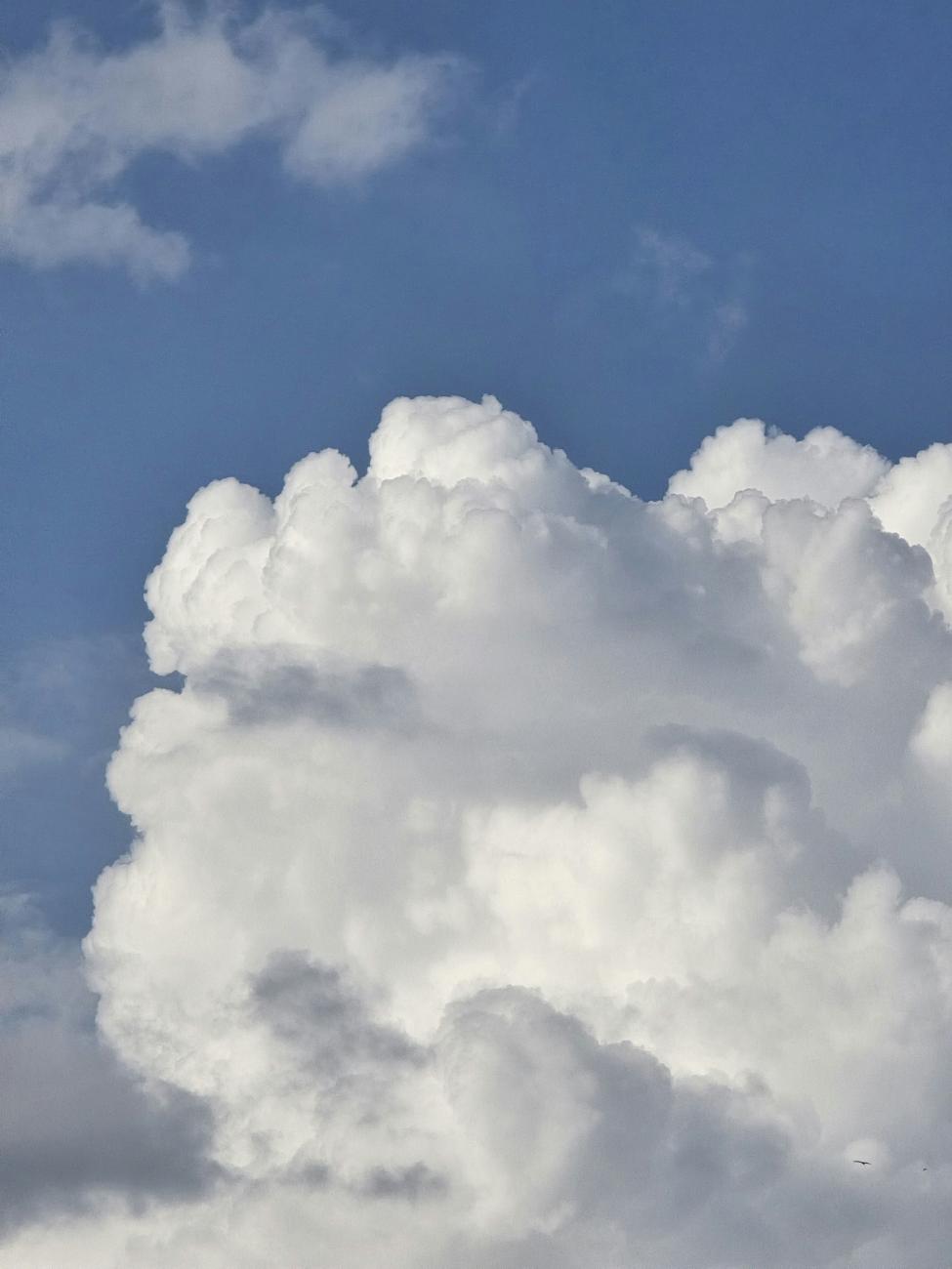 fluffy white clouds-against a blue sky. Photo by Harsha Fonsi on Unsplash